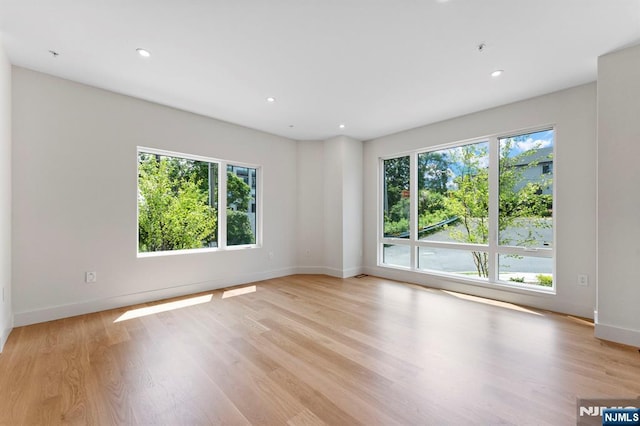 135 Old Palisade Rd Unit B, Fort Lee, NJ 07024 - spare room with plenty of natural light, light wood-type flooring, and recessed lighting