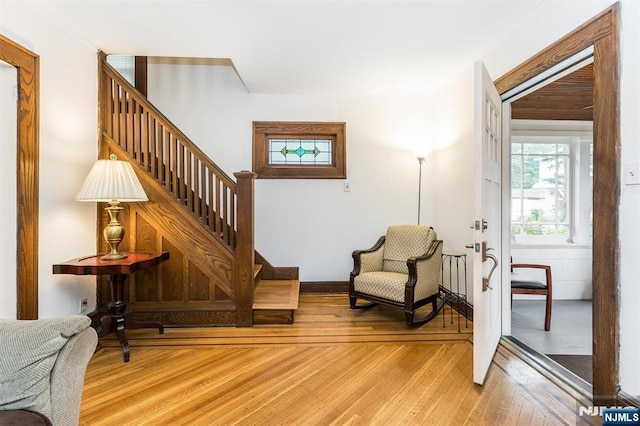 39 Lexington Ave, Bloomfield, NJ 07003 - living area featuring light wood finished floors and stairs
