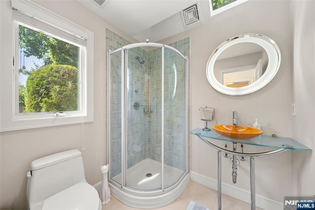 811 Domm Ct, Wyckoff, NJ 07481 - full bath with a stall shower and tile patterned flooring