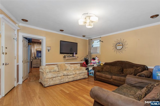 320 Clifton Ave, Newark, NJ 07104 - living room with ornamental molding and light wood finished floors