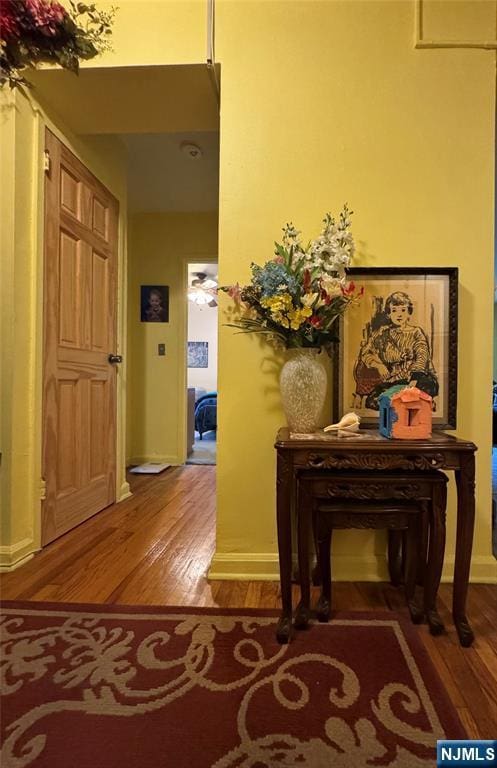 3081 Edwin Unit 2E, Fort Lee, NJ 07024 - hall with wood finished floors and baseboards