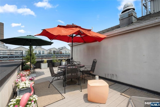 187 Wayne St Unit 405, Jersey City, NJ 07302 - deck featuring outdoor dining area