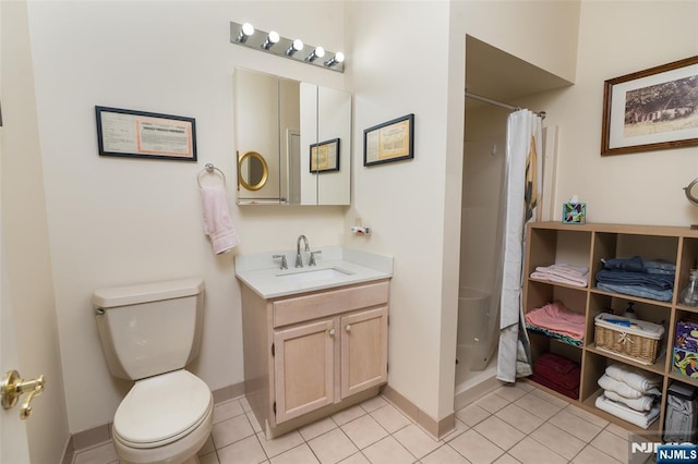 2214 Richmond Unit 2214, West Milford, NJ 07480 - full bathroom featuring vanity, curtained shower, and tile patterned flooring