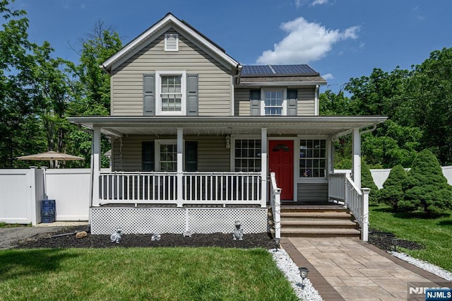 20 Card St, Hamburg, NJ 07419 - view of front of property featuring a porch and solar panels
