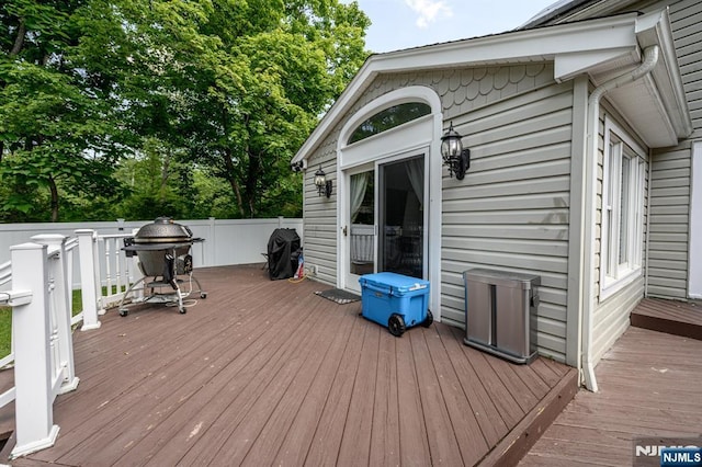 20 Card St, Hamburg, NJ 07419 - wooden terrace featuring grilling area