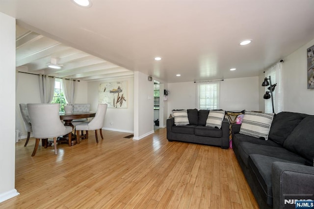 20 Card St, Hamburg, NJ 07419 - living area featuring light wood finished floors and recessed lighting