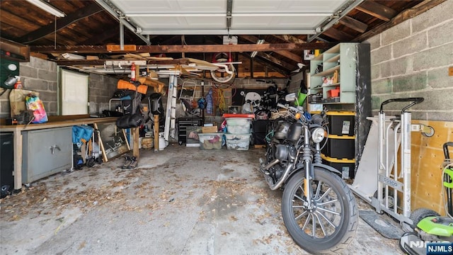 80 Union Ave, Little Ferry, NJ 07643 - garage featuring concrete block wall