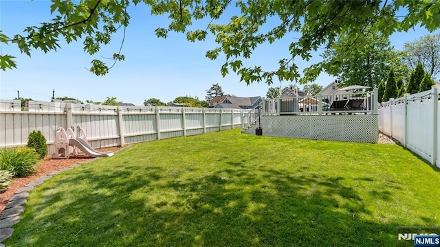80 Union Ave, Little Ferry, NJ 07643 - fenced backyard featuring a deck