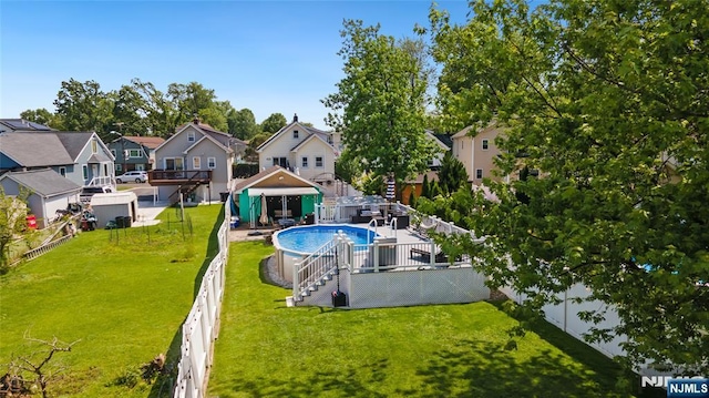 80 Union Ave, Little Ferry, NJ 07643 - view of pool with a residential view and a fenced backyard
