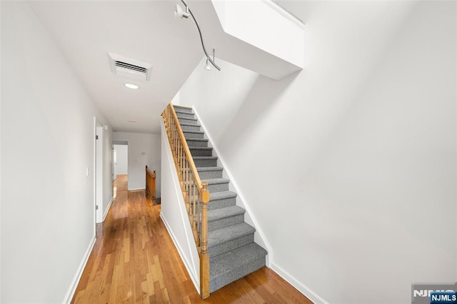 300 Gorge Rd Unit 1, Cliffside Park, NJ 07010 - stairway featuring wood finished floors and recessed lighting
