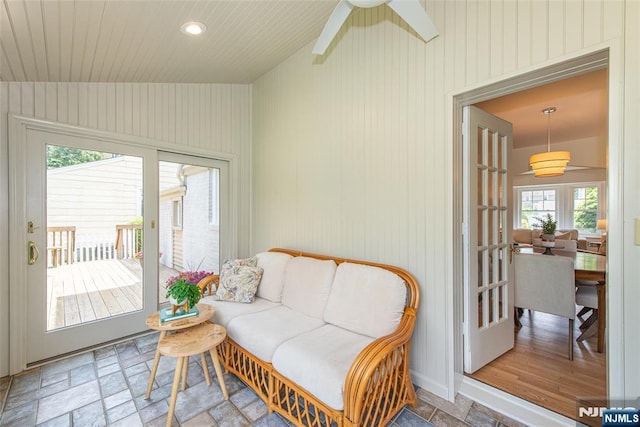 146 Raab Ave, Bloomfield, NJ 07003 - sunroom / solarium with vaulted ceiling and french doors
