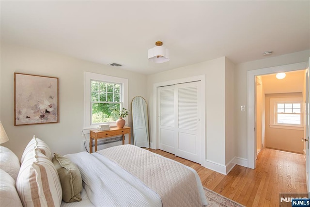 146 Raab Ave, Bloomfield, NJ 07003 - bedroom with light wood-style floors and a closet