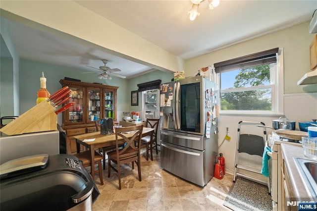 67 6th Ave, Passaic, NJ 07055 - dining area featuring ceiling fan