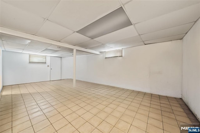 67 6th Ave, Passaic, NJ 07055 - below grade area with a paneled ceiling