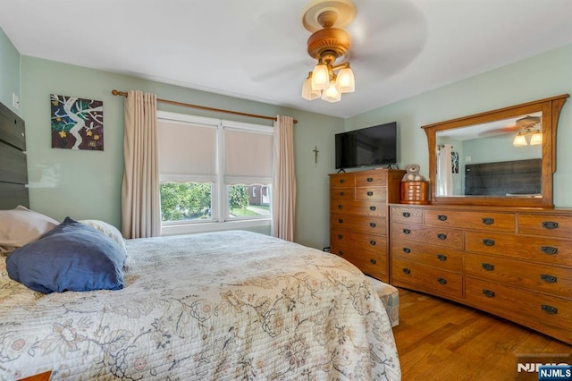 116 Springfield Ave, Hasbrouck Heights, NJ 07604 - bedroom featuring wood finished floors and a ceiling fan