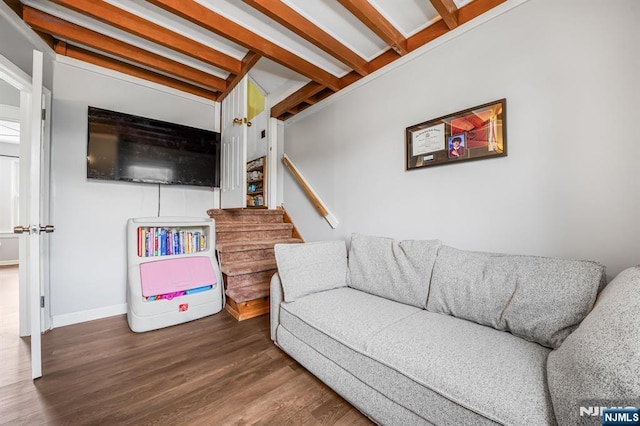 434 3rd Ave, Lyndhurst, NJ 07071 - living area featuring wood finished floors and stairs
