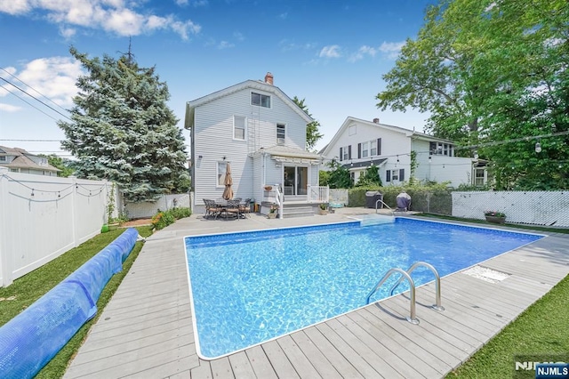 434 3rd Ave, Lyndhurst, NJ 07071 - view of pool featuring a fenced backyard and a patio