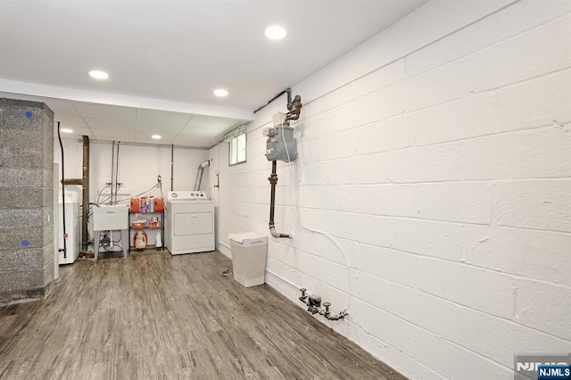8 Cedar Rd, Dumont, NJ 07628 - basement featuring wood finished floors and recessed lighting