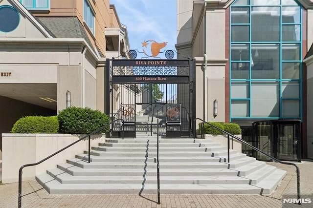 600 Harbor Blvd Unit 973/975, Weehawken, NJ 07086 - property entrance featuring stucco siding