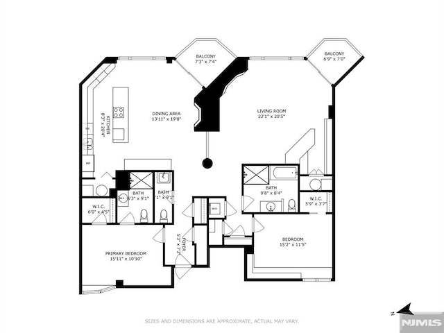 600 Harbor Blvd Unit 973/975, Weehawken, NJ 07086 - view of room layout