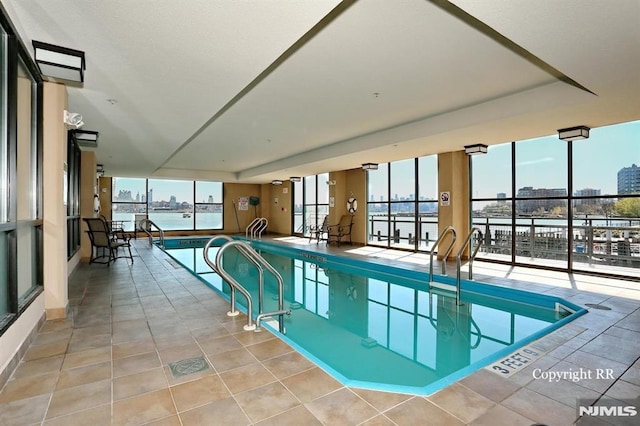 600 Harbor Blvd Unit 973/975, Weehawken, NJ 07086 - indoor community pool with a water view