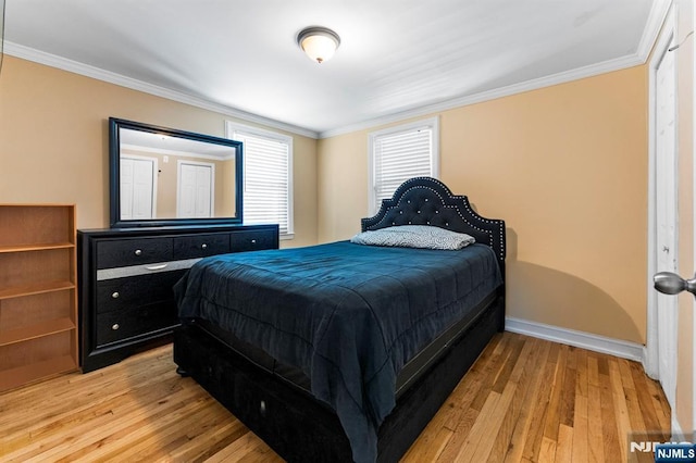 837 Keep St, Linden, NJ 07036 - bedroom with light wood-type flooring and crown molding