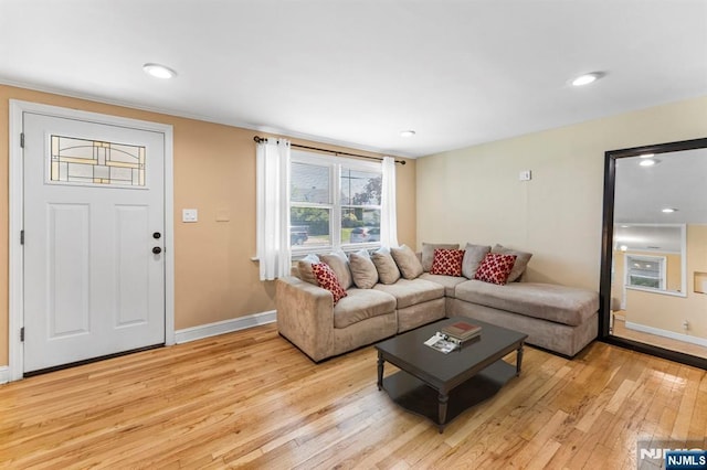 837 Keep St, Linden, NJ 07036 - living area with light wood-style floors and recessed lighting
