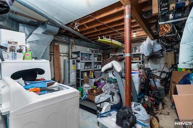 29 Concord Rd Unit F, West Milford, NJ 07480 - unfinished below grade area with gas water heater and washer / dryer