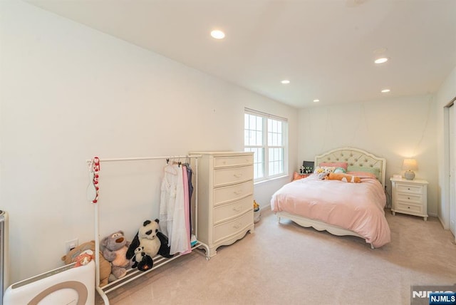 90 Warbler Dr, Wayne, NJ 07470 - bedroom featuring light carpet and recessed lighting