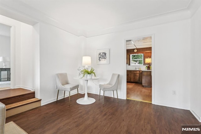 363 Amherst St, Wyckoff, NJ 07481 - living area featuring wood finished floors and baseboards