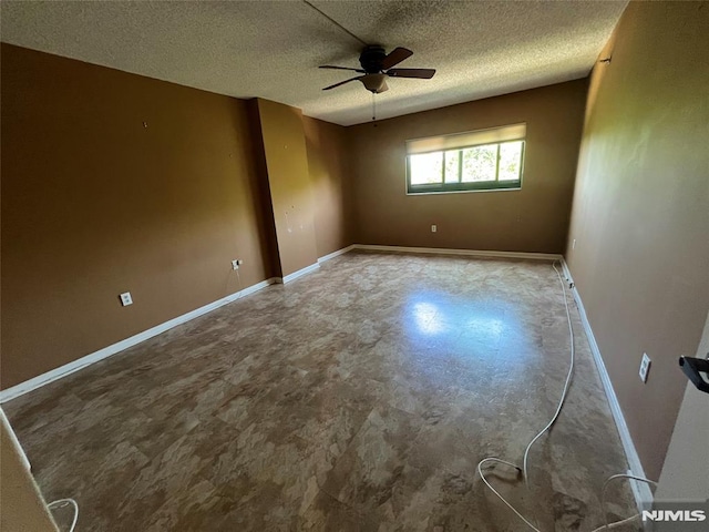 245 Prospect Ave Unit 5A, Hackensack, NJ 07601 - unfurnished room with ceiling fan, a textured ceiling, and tile patterned floors