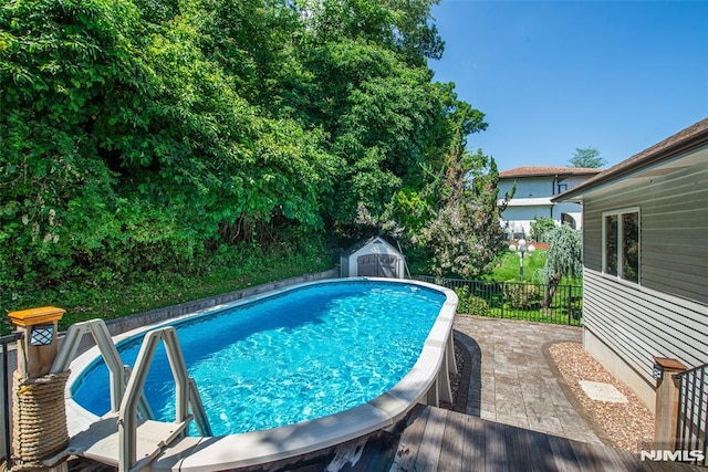 44 Columbus Ave, Totowa, NJ 07512 - view of pool with a shed