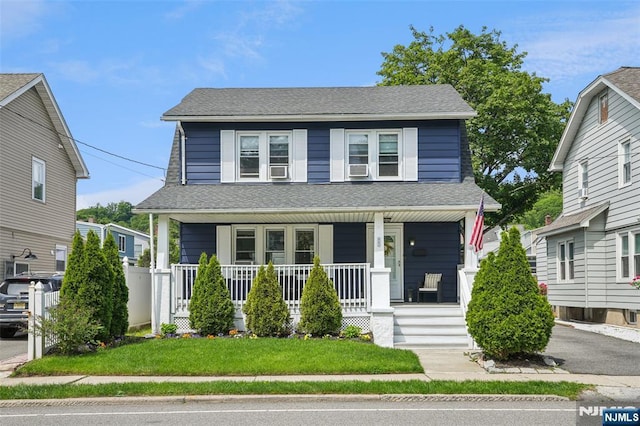 862 Lafayette Ave Extension, Hawthorne, NJ 07506 - view of front of property with covered porch and a shingled roof