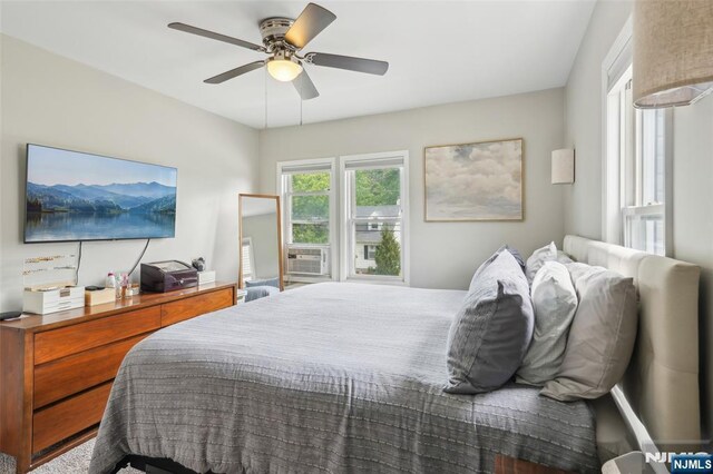 862 Lafayette Ave Extension, Hawthorne, NJ 07506 - bedroom with cooling unit and a ceiling fan