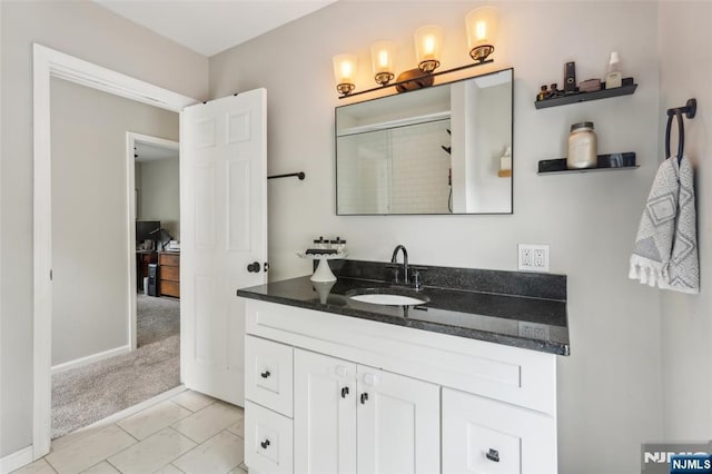 862 Lafayette Ave Extension, Hawthorne, NJ 07506 - full bath featuring vanity, a shower, and marble finish floors