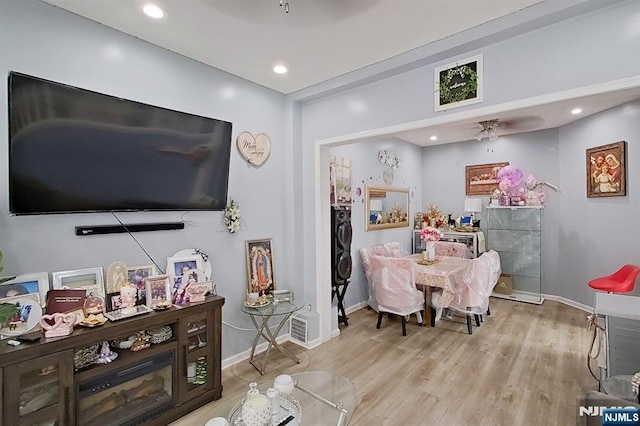 299 7th Ave, Newark, NJ 07107 - dining area featuring wood finished floors and recessed lighting