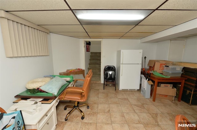 39 Mozart St, East Rutherford, NJ 07073 - office featuring a drop ceiling and light tile patterned flooring
