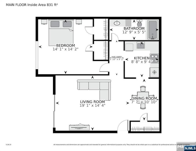 462 Liberty St Unit 109, Little Ferry, NJ 07643 - view of home floor plan