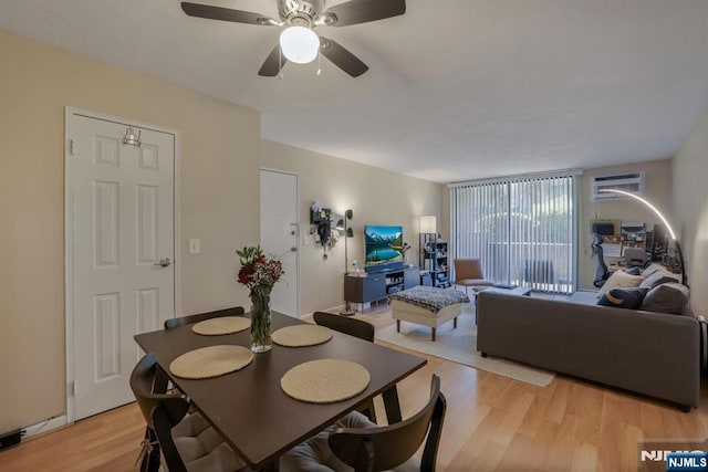 462 Liberty St Unit 109, Little Ferry, NJ 07643 - dining space featuring light wood-style flooring and ceiling fan