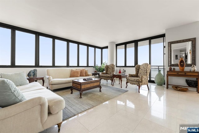 100 Carlyle Dr Unit 12K-S, Cliffside Park, NJ 07010 - living area with light tile patterned floors