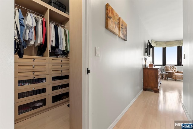 100 Carlyle Dr Unit 12K-S, Cliffside Park, NJ 07010 - hallway featuring light wood finished floors and baseboards