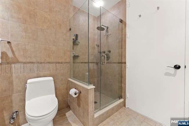 100 Carlyle Dr Unit 12K-S, Cliffside Park, NJ 07010 - bathroom featuring a shower stall and tile patterned flooring
