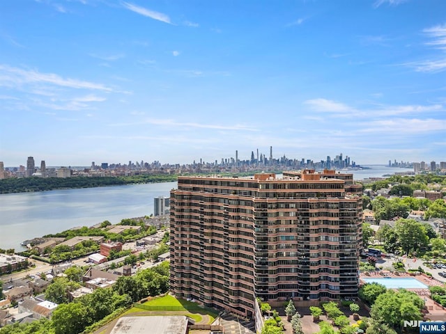 100 Carlyle Dr Unit 12K-S, Cliffside Park, NJ 07010 - aerial view of city skyline and a large body of water