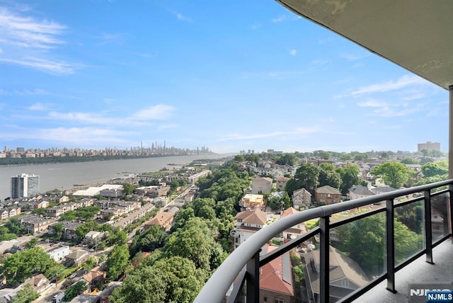 100 Carlyle Dr Unit 12K-S, Cliffside Park, NJ 07010 - balcony featuring a city view and a water view