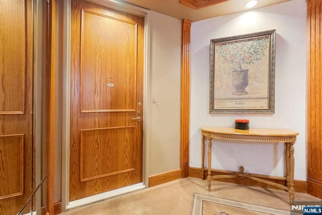100 Carlyle Dr Unit 12K-S, Cliffside Park, NJ 07010 - foyer entrance featuring baseboards and carpet floors