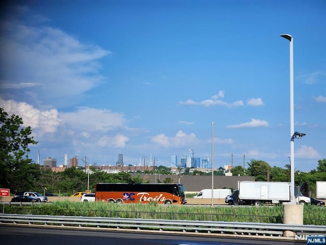 4311 Cottage Ave, North Bergen, NJ 07047 - exterior space with a view of skyline and street lights