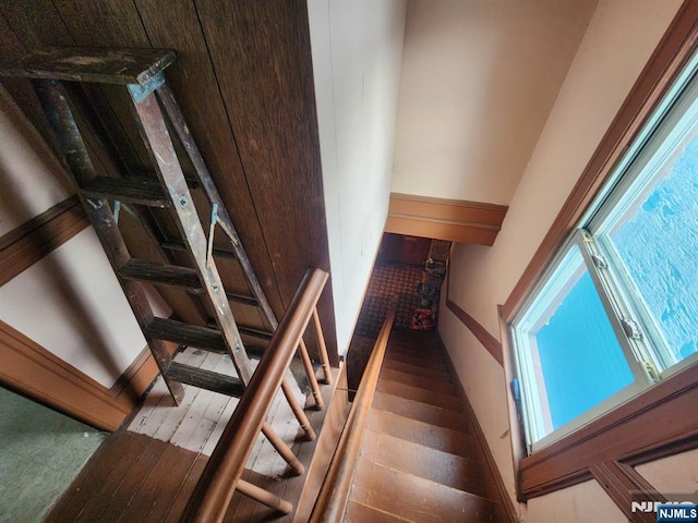 4311 Cottage Ave, North Bergen, NJ 07047 - staircase featuring healthy amount of natural light and wood finished floors