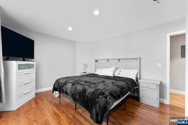 203 Central Ave, Bogota, NJ 07603 - bedroom featuring light wood-style flooring and recessed lighting