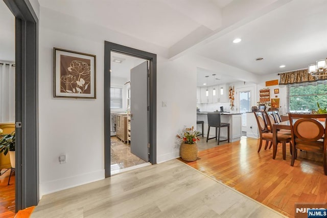 79 Newark Ave, Bloomfield, NJ 07003 - dining area featuring light wood-style flooring and recessed lighting