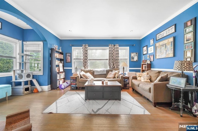 79 Newark Ave, Bloomfield, NJ 07003 - living area with wood finished floors and ornamental molding